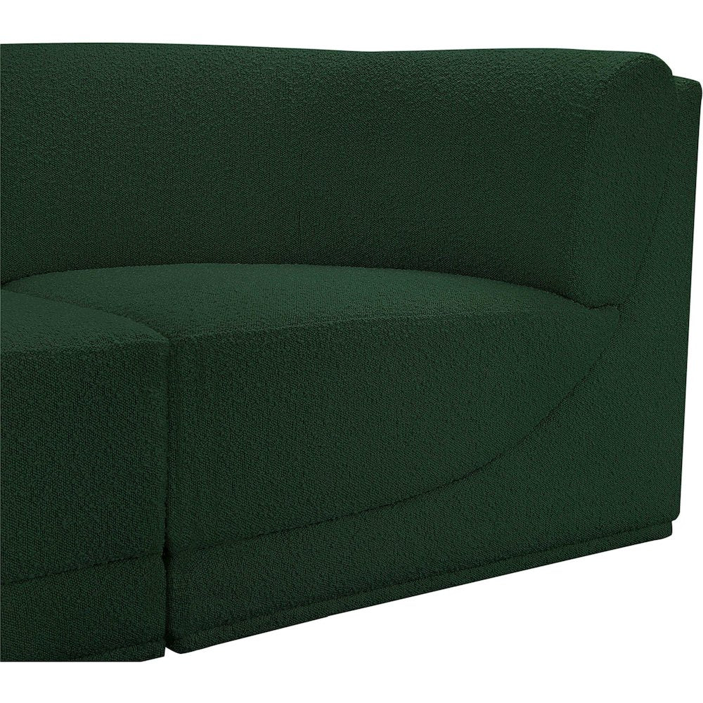 Ollie Green Boucle Fabric Modular Sofa