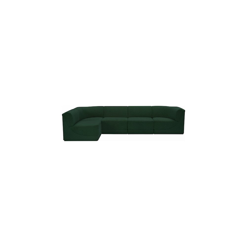 Ollie Green Boucle Fabric Modular Sectional