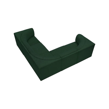 Ollie Green Boucle Fabric Modular Sectional