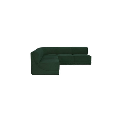 Ollie Green Boucle Fabric Modular Sectional