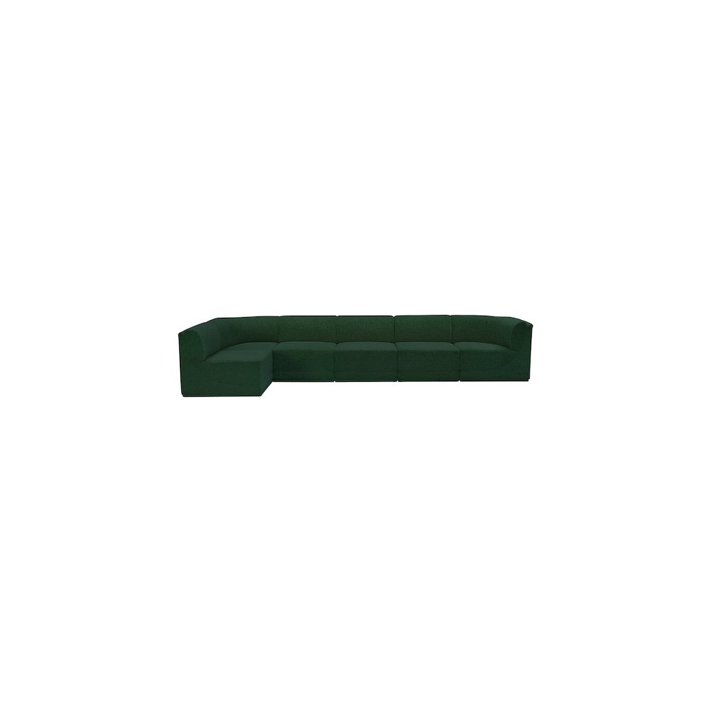 Ollie Green Boucle Fabric Modular Sectional