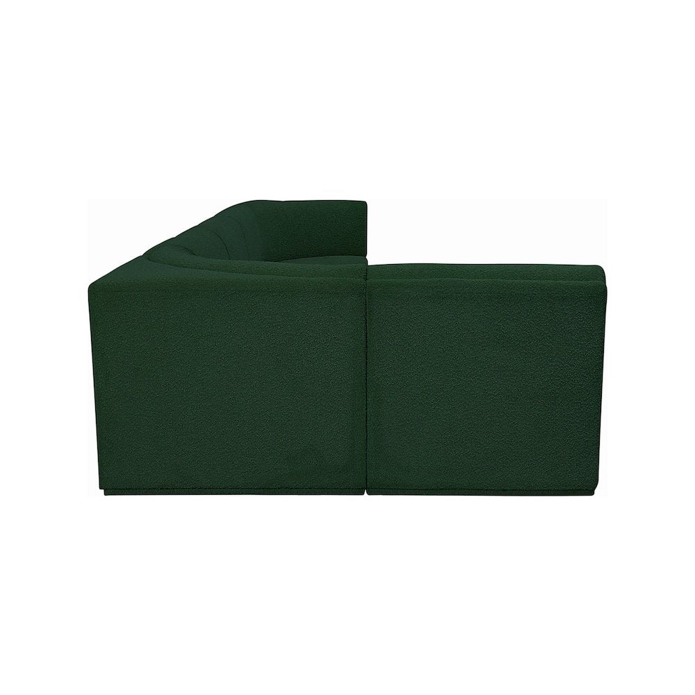 Ollie Green Boucle Fabric Modular Sectional