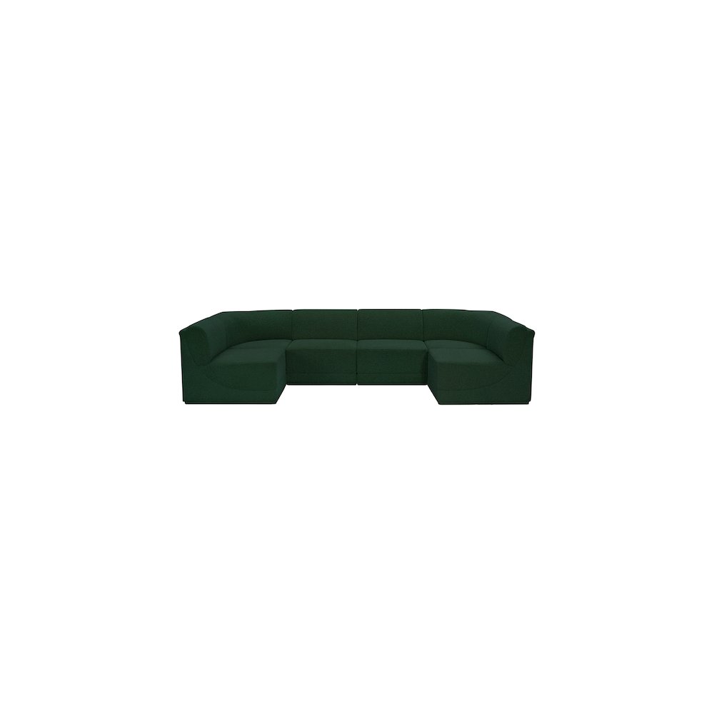 Ollie Green Boucle Fabric Modular Sectional