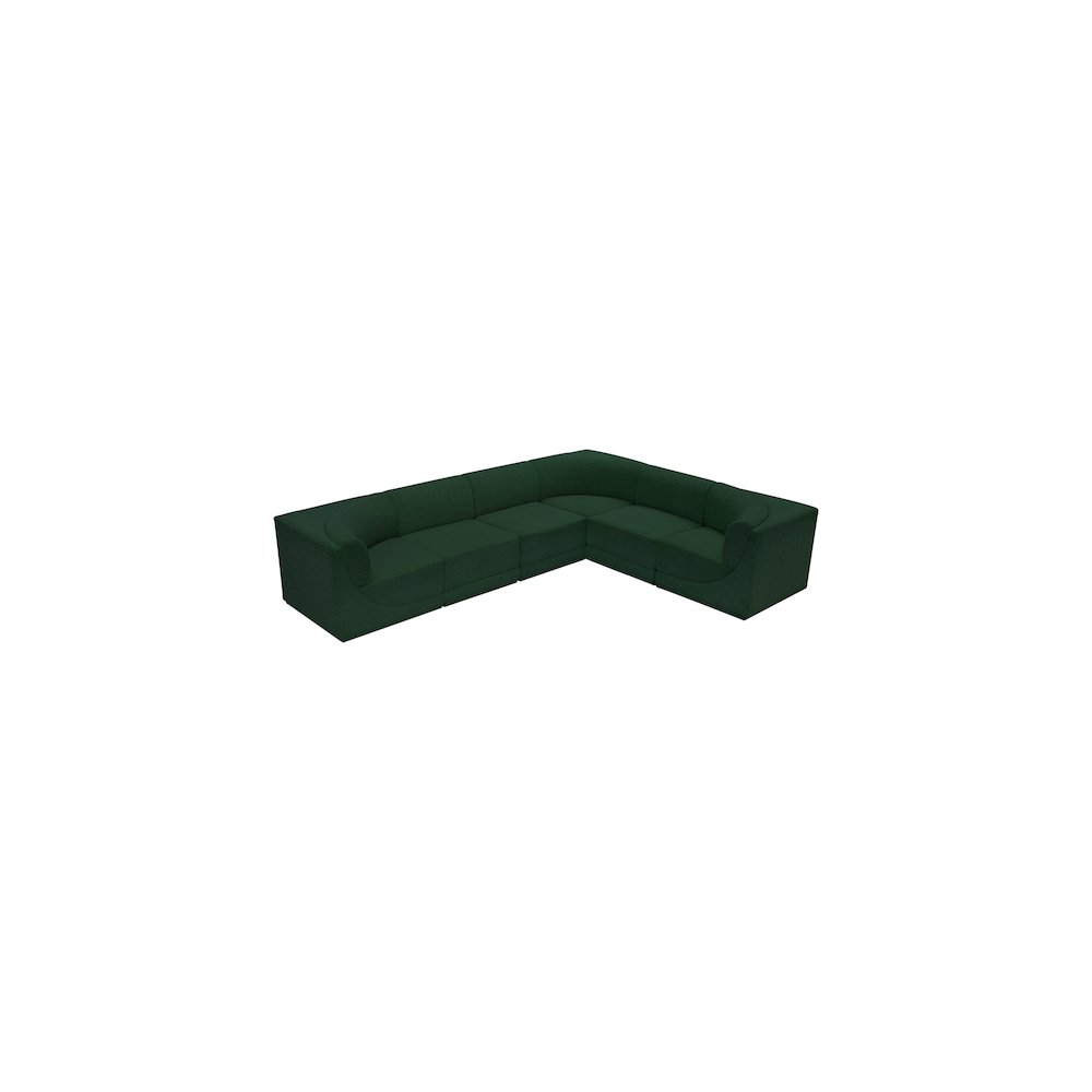 Ollie Green Boucle Fabric Modular Sectional