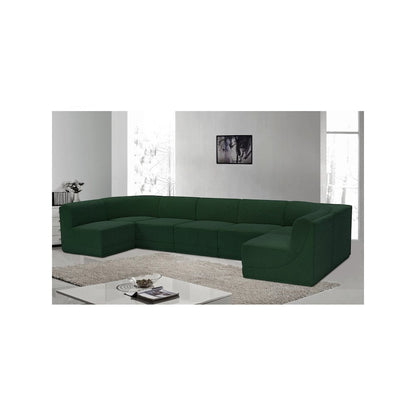 Ollie Green Boucle Fabric Modular Sectional