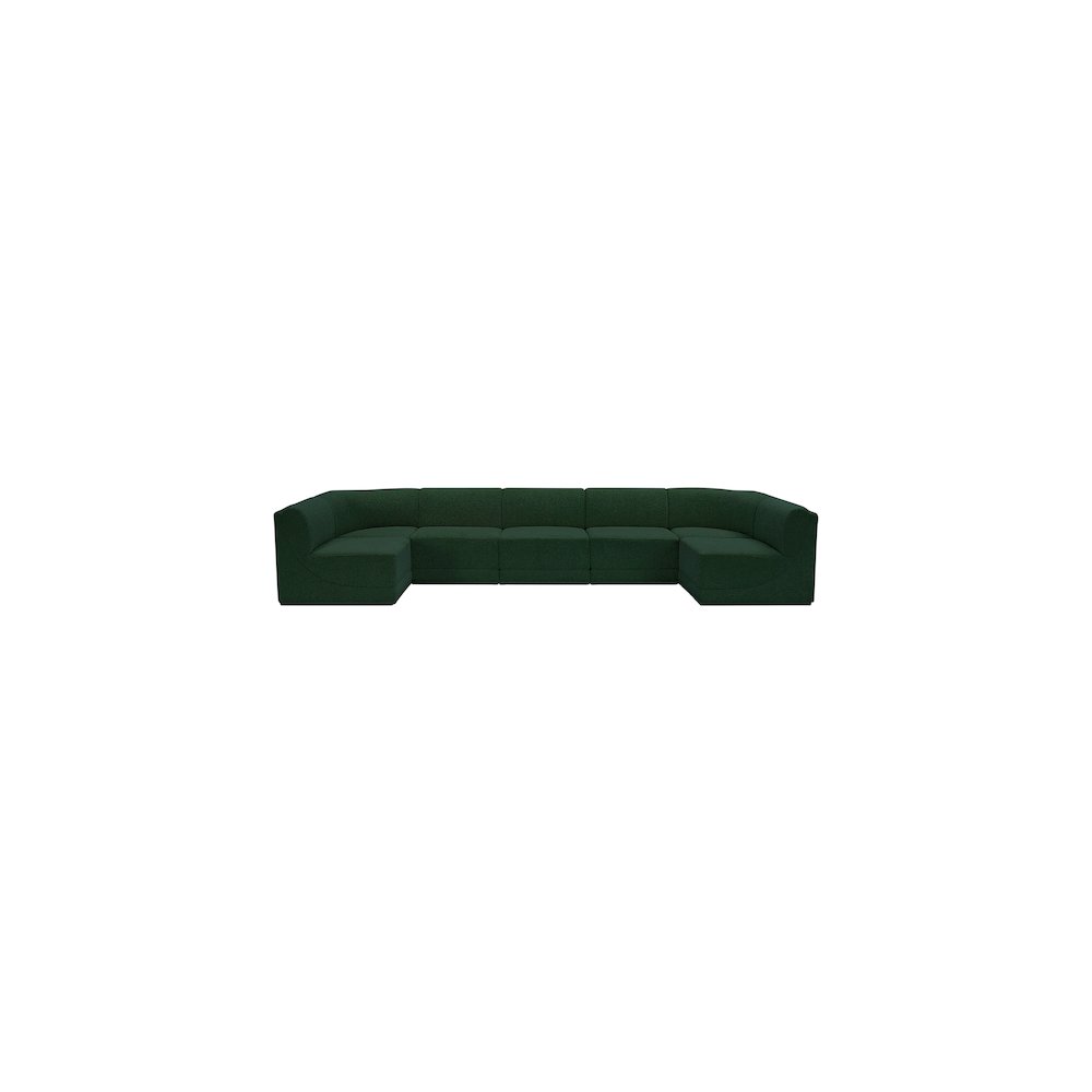 Ollie Green Boucle Fabric Modular Sectional