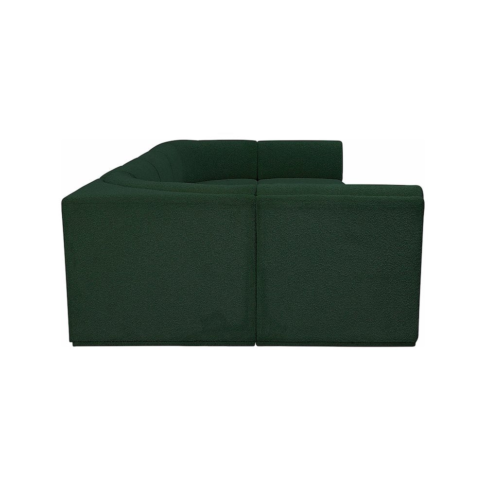 Ollie Green Boucle Fabric Modular Sectional