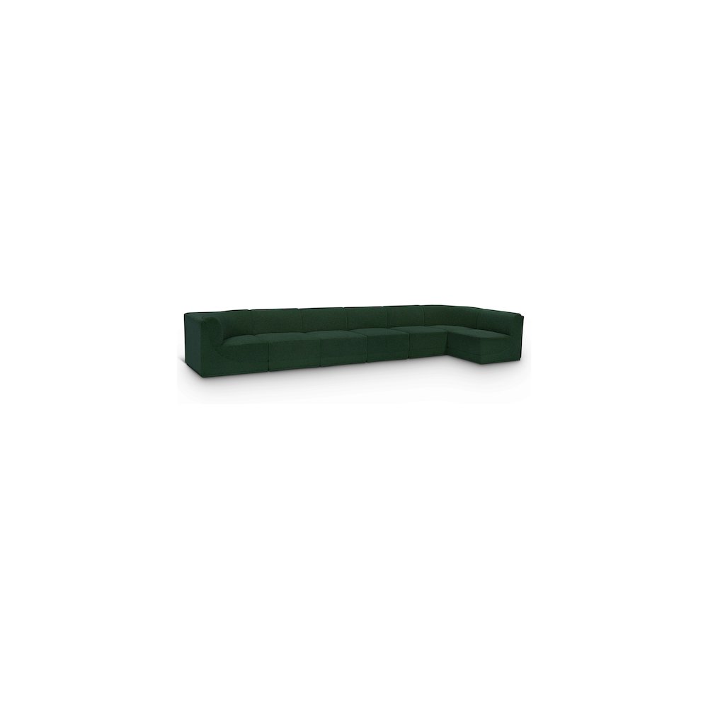 Ollie Green Boucle Fabric Modular Sectional