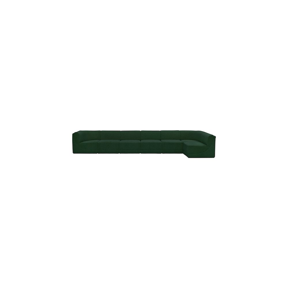 Ollie Green Boucle Fabric Modular Sectional