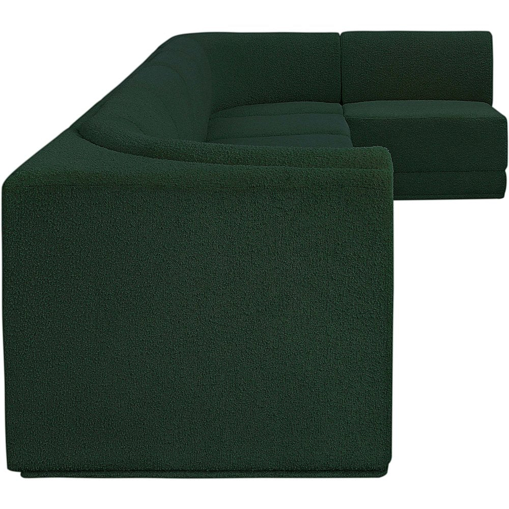 Ollie Green Boucle Fabric Modular Sectional
