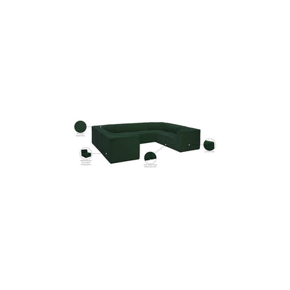 Ollie Green Boucle Fabric Modular Sectional