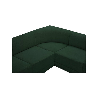 Ollie Green Boucle Fabric Modular Sectional