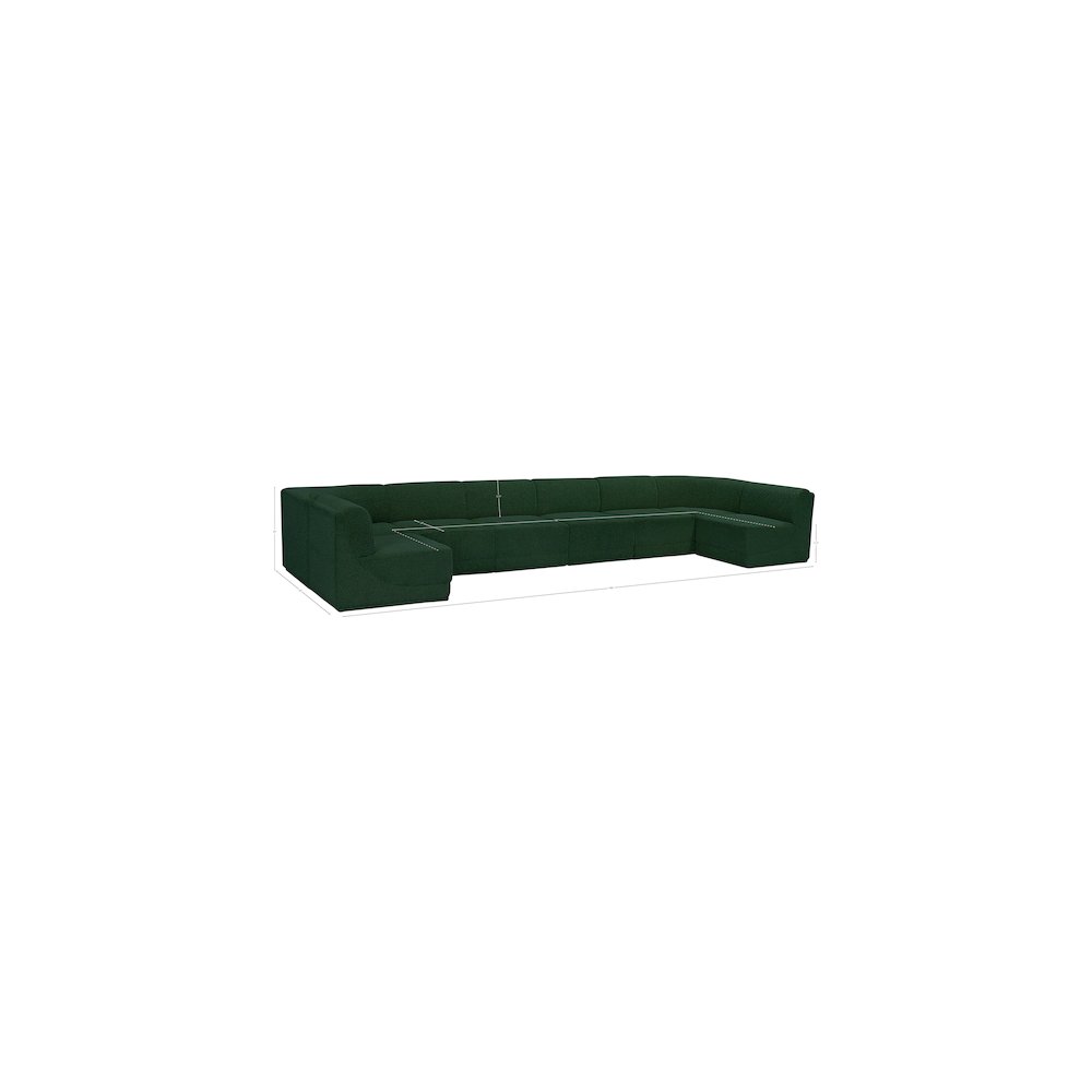 Ollie Green Boucle Fabric Modular Sectional