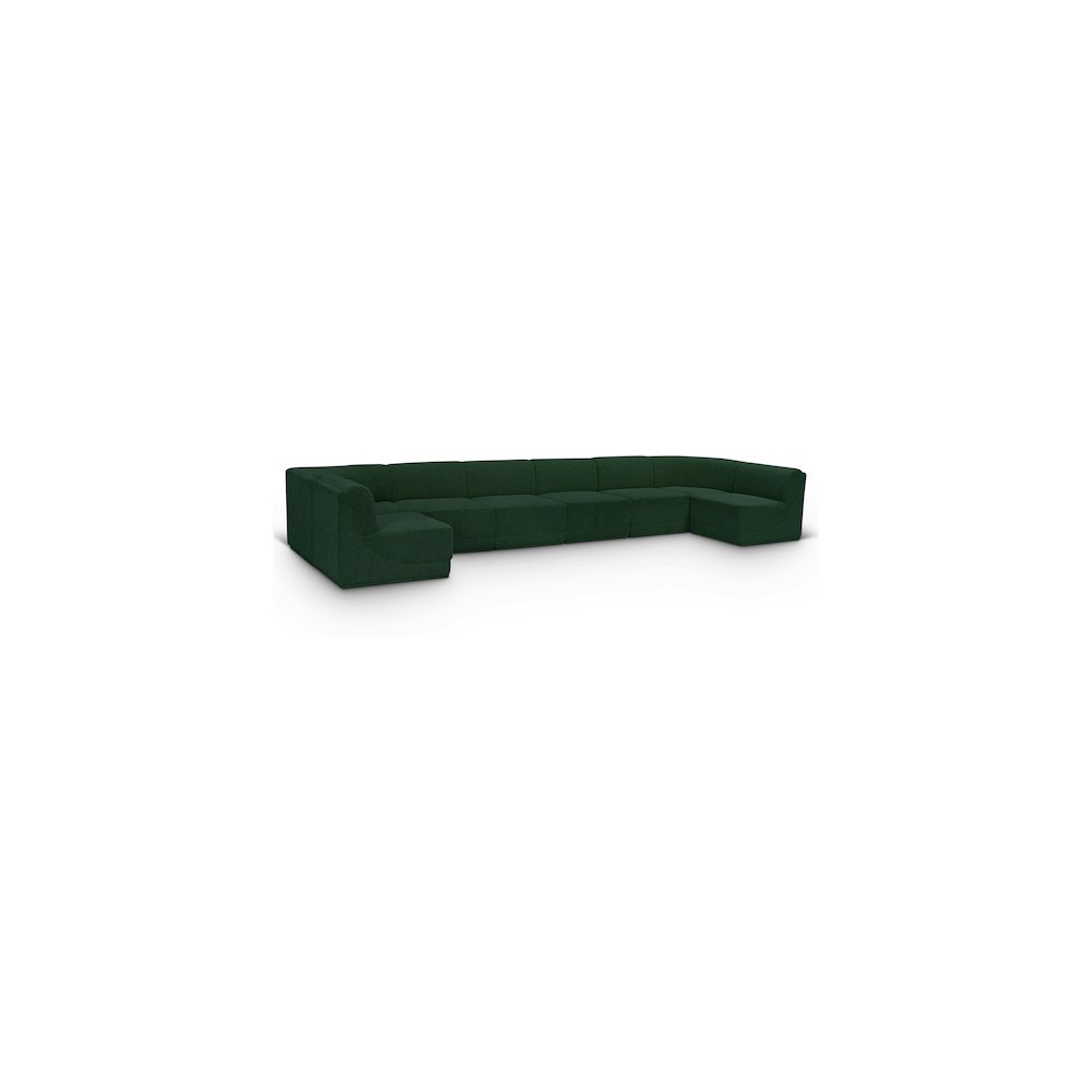 Ollie Green Boucle Fabric Modular Sectional