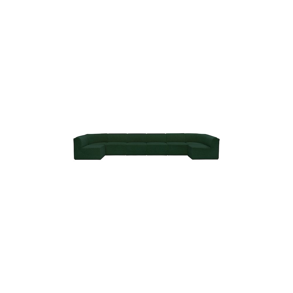 Ollie Green Boucle Fabric Modular Sectional
