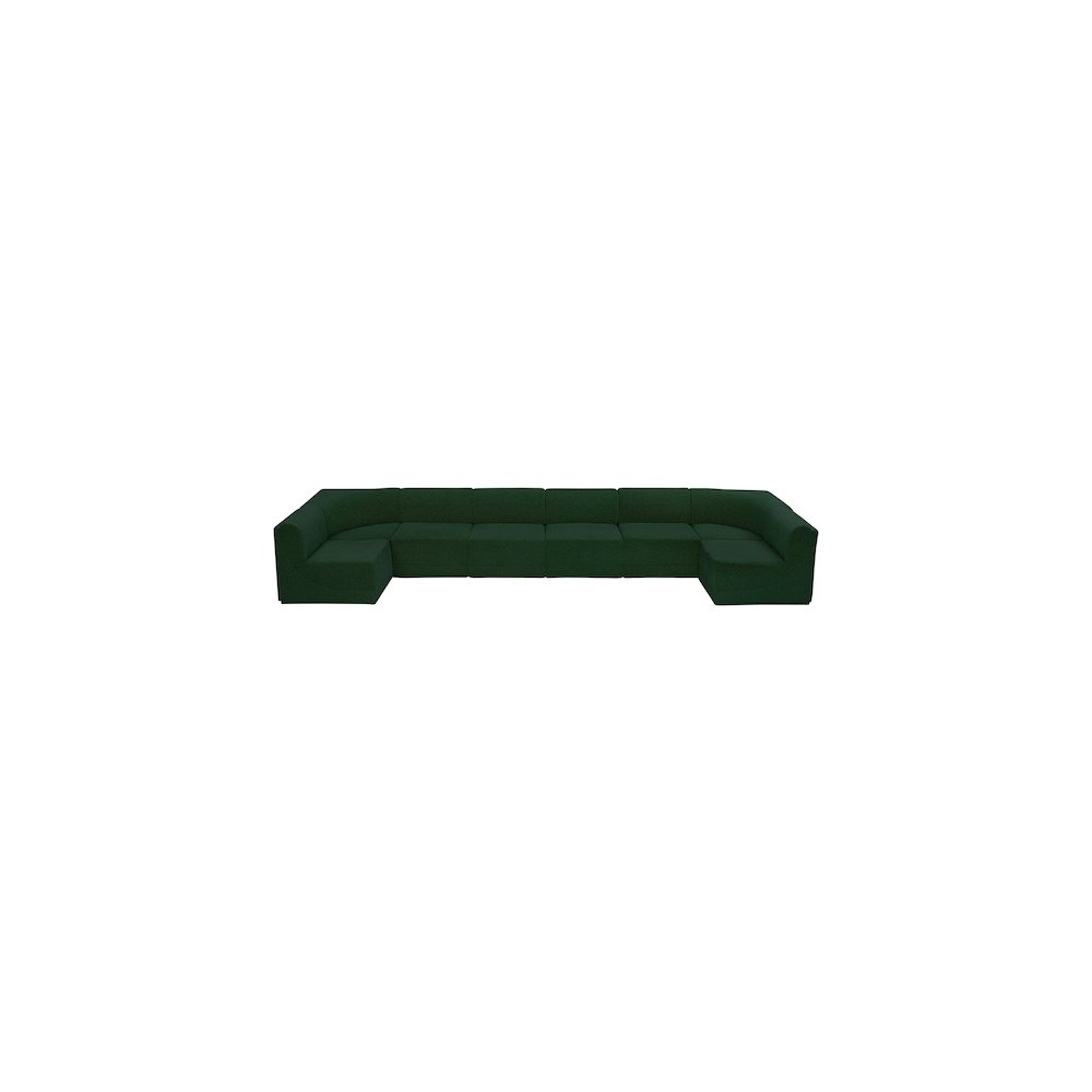 Ollie Green Boucle Fabric Modular Sectional
