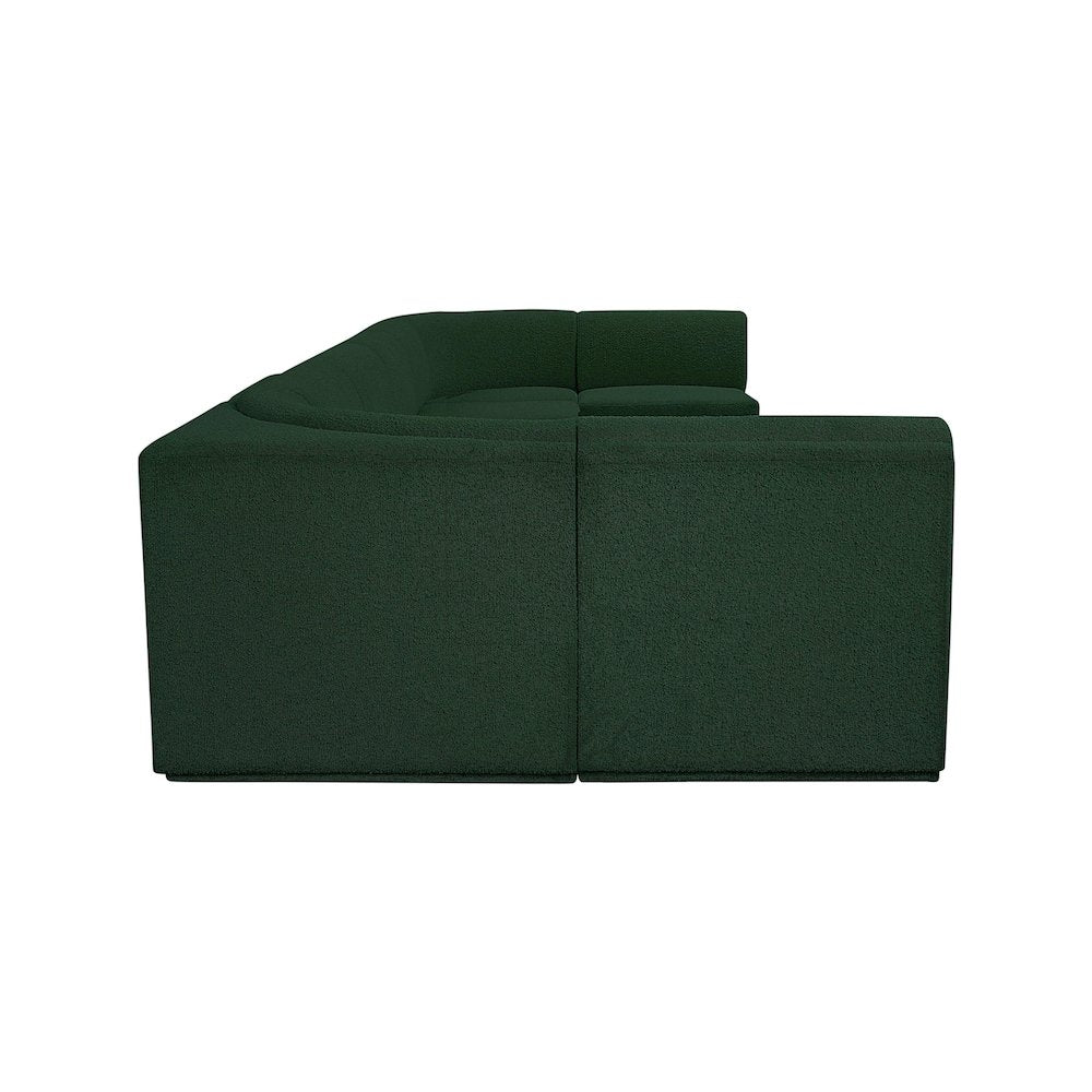 Ollie Green Boucle Fabric Modular Sectional