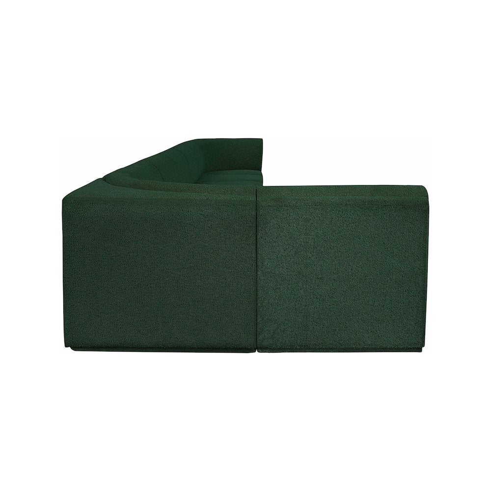 Ollie Green Boucle Fabric Modular Sectional