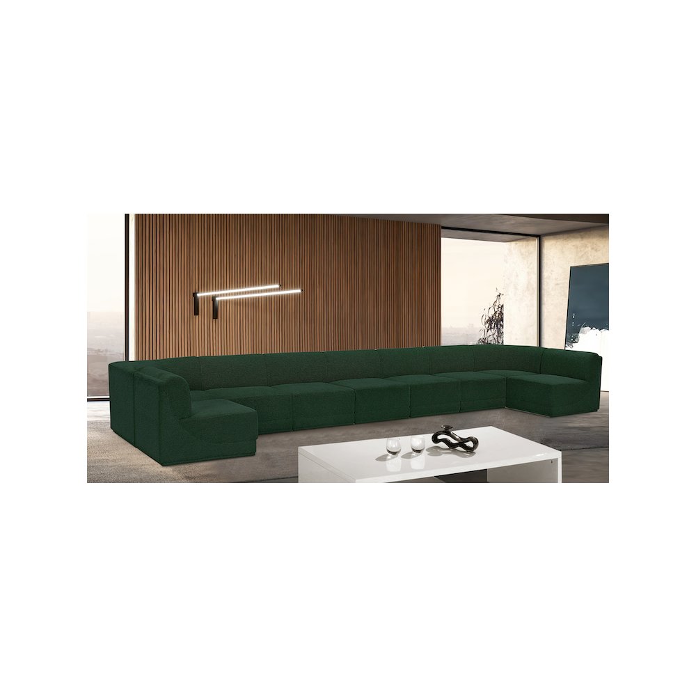 Ollie Green Boucle Fabric Modular Sectional