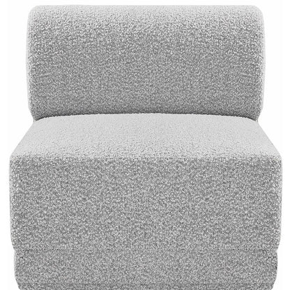 Ollie Grey Boucle Fabric Armless