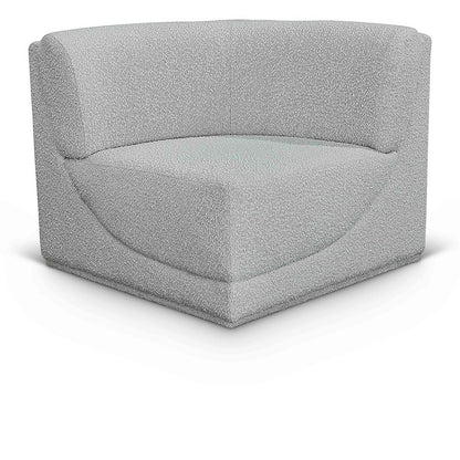 Ollie Grey Boucle Fabric Corner