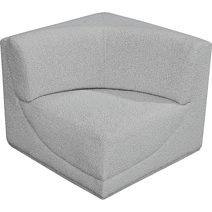 Ollie Grey Boucle Fabric Corner