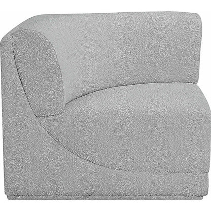 Ollie Grey Boucle Fabric Corner