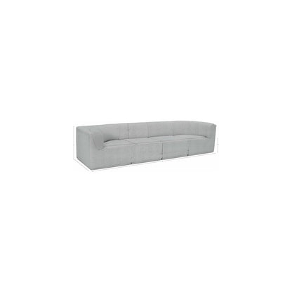 Ollie Grey Boucle Fabric Modular Sofa