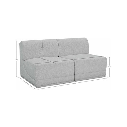 Ollie Grey Boucle Fabric Modular Sofa