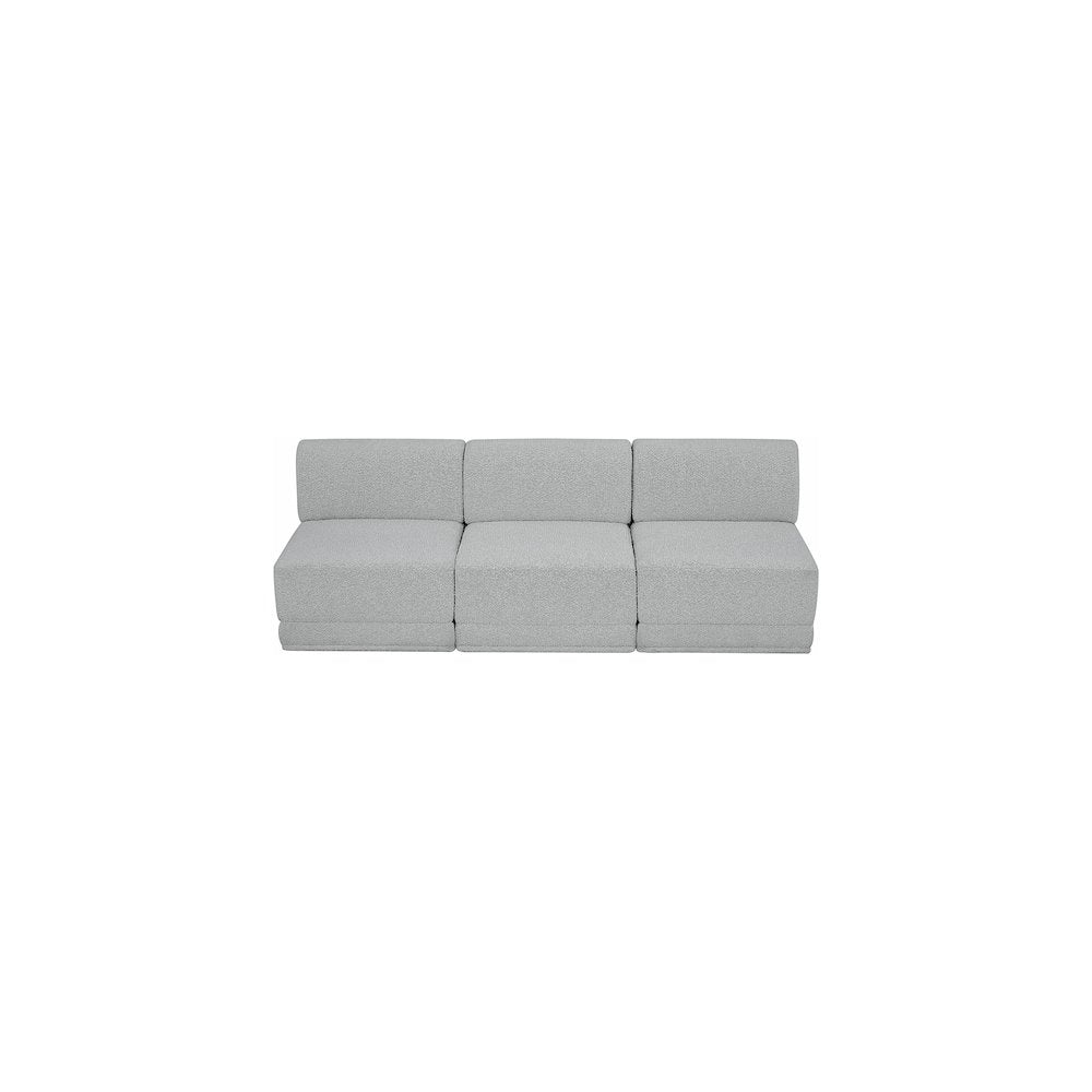 Ollie Grey Boucle Fabric Modular Sofa