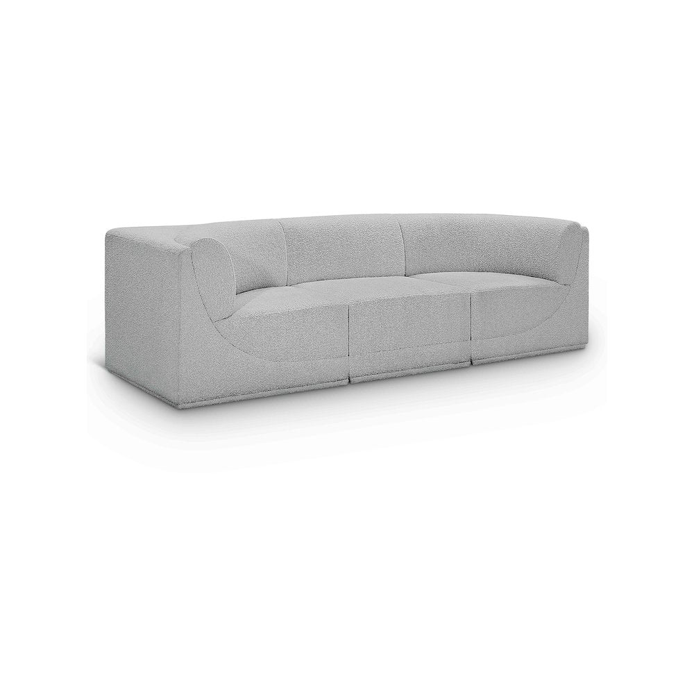 Ollie Grey Boucle Fabric Modular Sofa