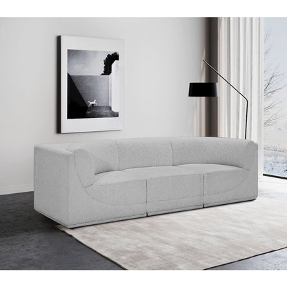 Ollie Grey Boucle Fabric Modular Sofa