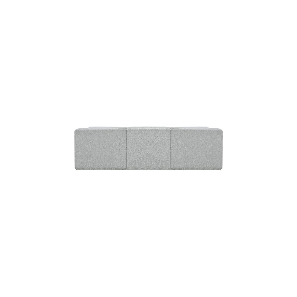 Ollie Grey Boucle Fabric Modular Sectional