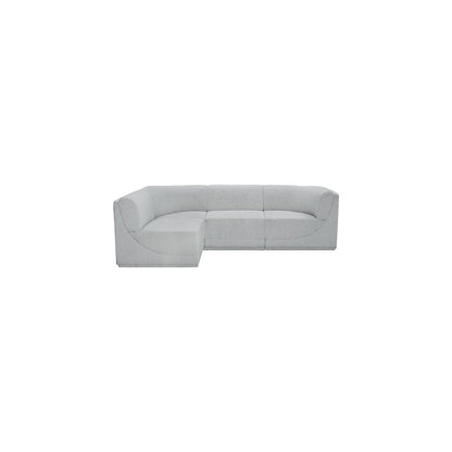 Ollie Grey Boucle Fabric Modular Sectional