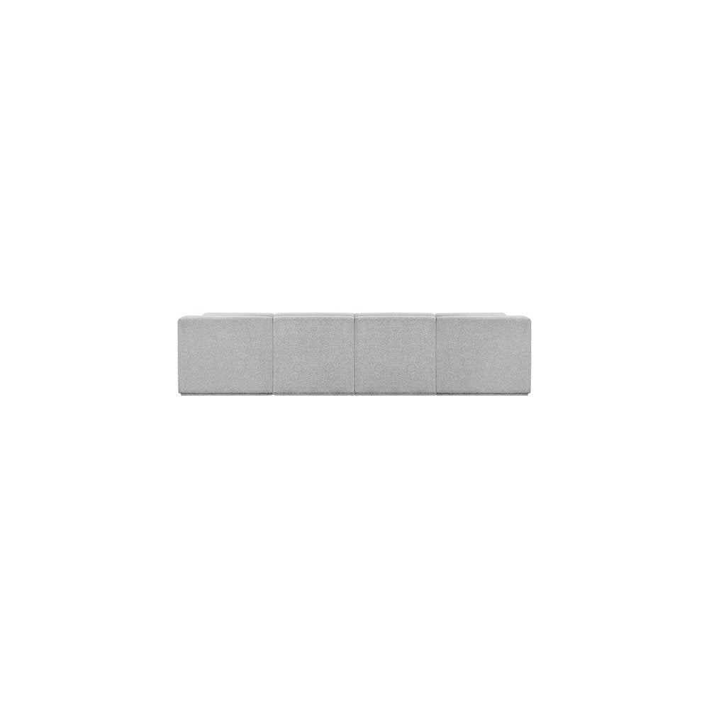 Ollie Grey Boucle Fabric Modular Sectional