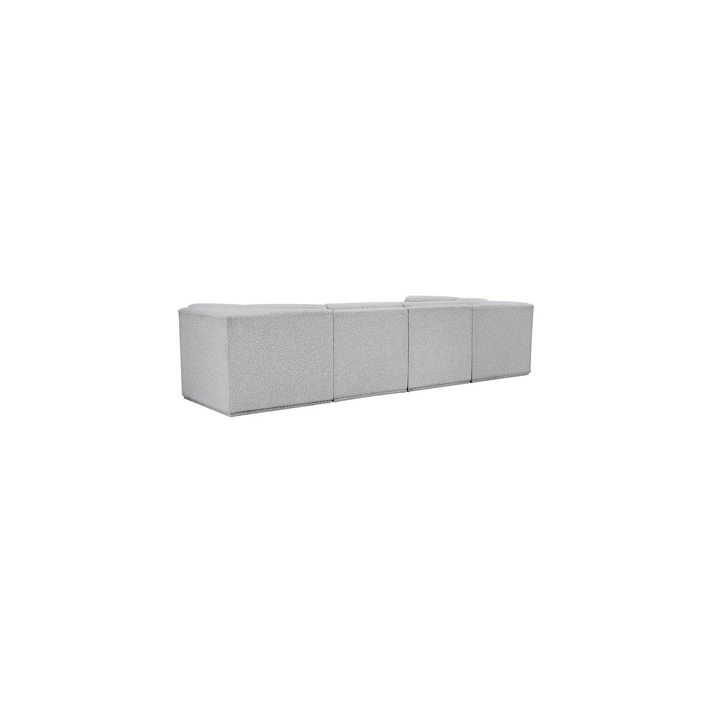 Ollie Grey Boucle Fabric Modular Sectional