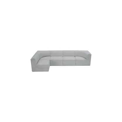 Ollie Grey Boucle Fabric Modular Sectional