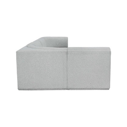 Ollie Grey Boucle Fabric Modular Sectional