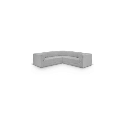 Ollie Grey Boucle Fabric Modular Sectional