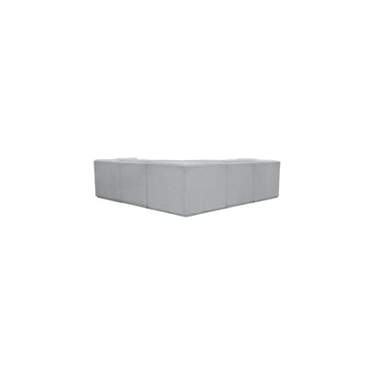 Ollie Grey Boucle Fabric Modular Sectional