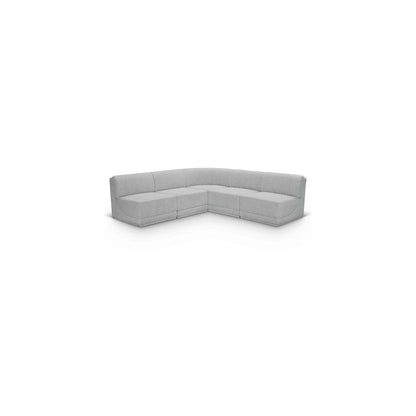 Ollie Grey Boucle Fabric Modular Sectional