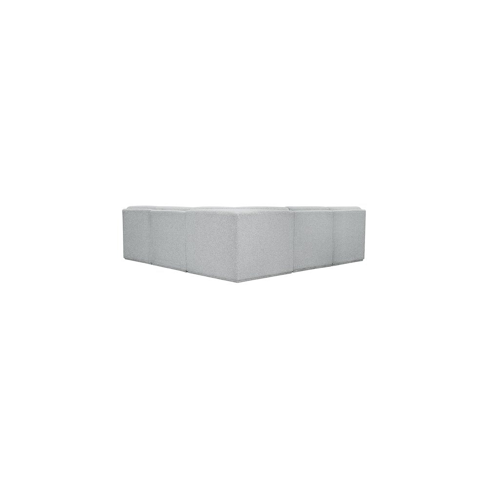 Ollie Grey Boucle Fabric Modular Sectional