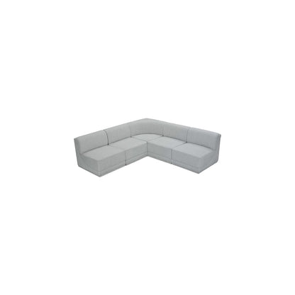Ollie Grey Boucle Fabric Modular Sectional
