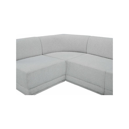 Ollie Grey Boucle Fabric Modular Sectional
