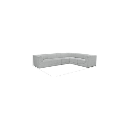Ollie Grey Boucle Fabric Modular Sectional