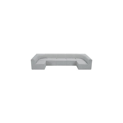 Ollie Grey Boucle Fabric Modular Sectional