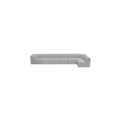Ollie Grey Boucle Fabric Modular Sectional