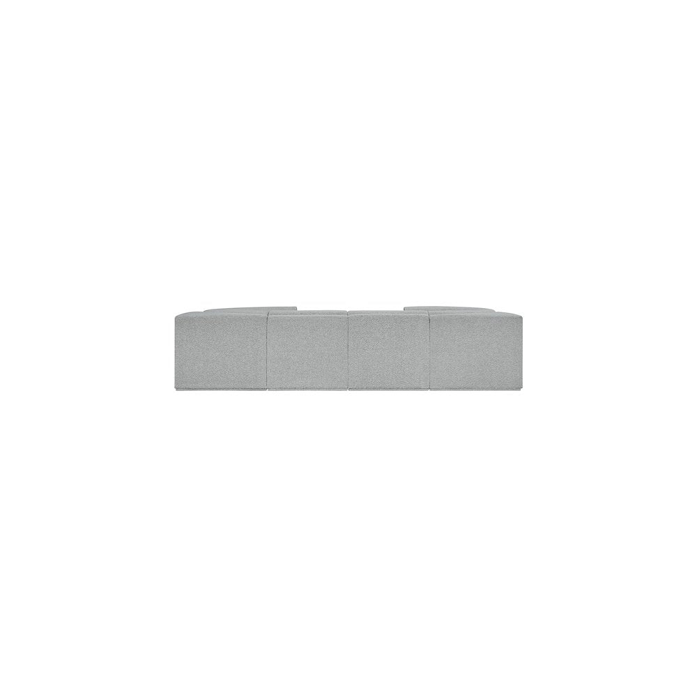 Ollie Grey Boucle Fabric Modular Sectional
