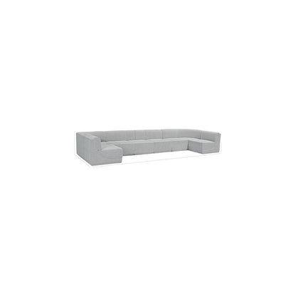 Ollie Grey Boucle Fabric Modular Sectional