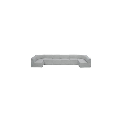 Ollie Grey Boucle Fabric Modular Sectional